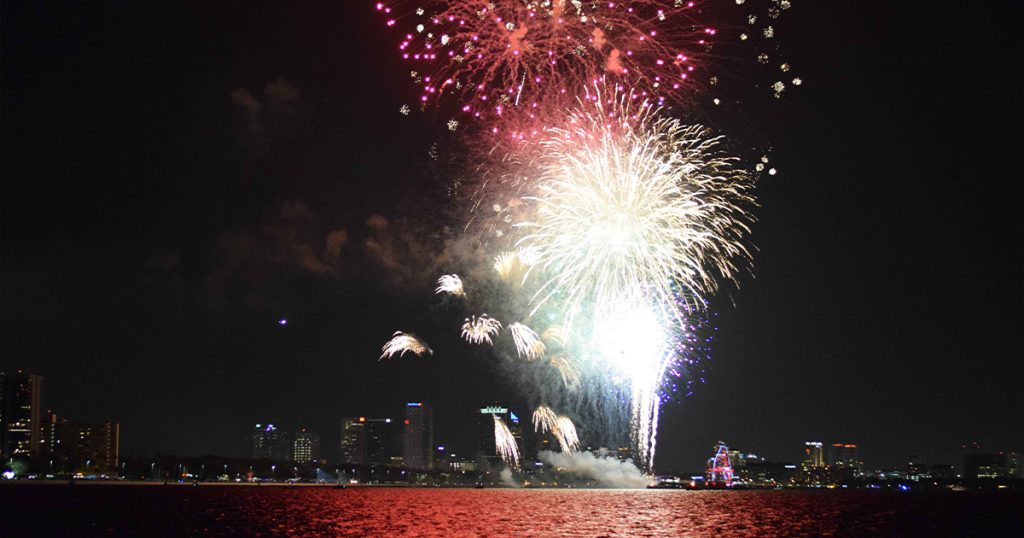 Front Row Seats on Tampa Bay’s Fireworks Marina Pointe