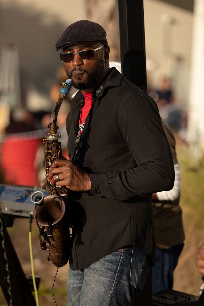 Saxophonist at the Westshore Marina District Jazz Stroll Event