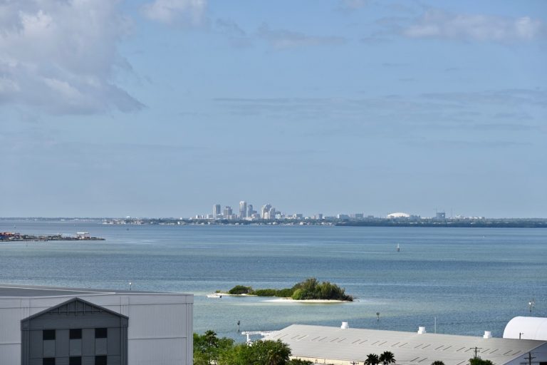 View of the Saint Petersburg Skyline from Marina Pointe, Tampa, Florida