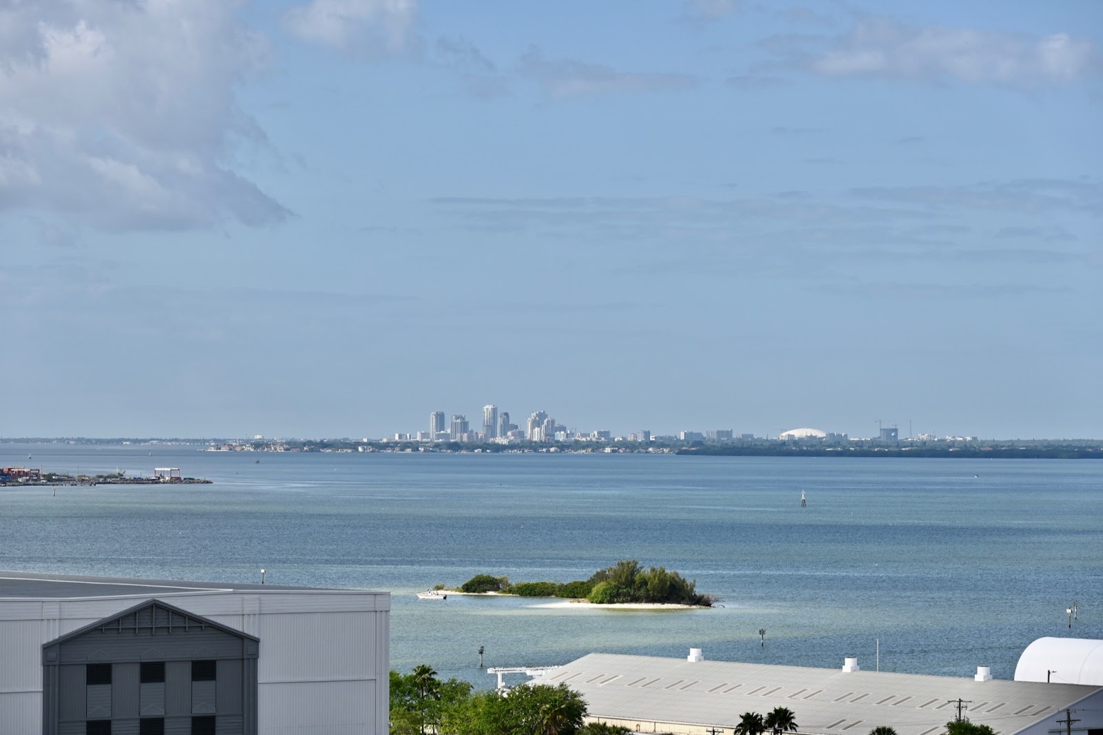 View of the Saint Petersburg Skyline from Marina Pointe, Tampa, Florida