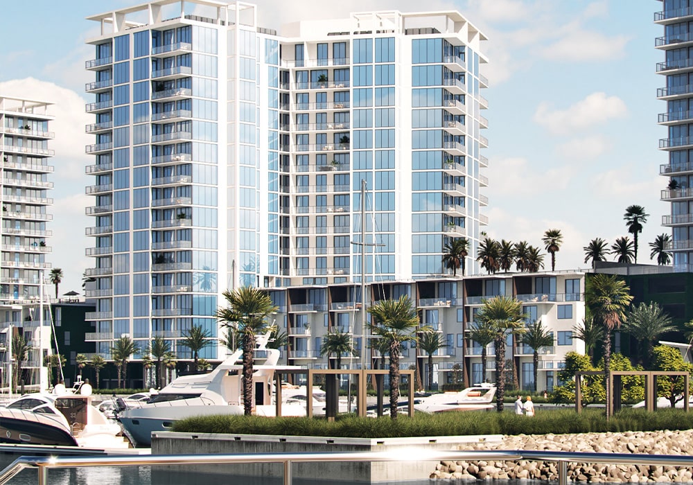 Exterior of Marina Pointe Condo