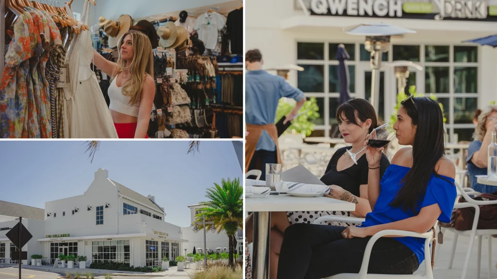 Outdoor dining at Marina Landings in Westshore Marina District Tampa